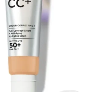 IT Cosmetics Your Skin But Better CC+ Cream SPF50 Foundation - Anti-Aging & Hydraterend - Natuurlijke finish - Medium Tan - 32ml - Beschadigde Verpakking