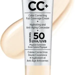 IT Cosmetics Your Skin But Better CC+ Crème SPF50+ 12ml - Hydraterend - Hoge Dekking & Satijnen Finish - Fair - Travel Size - Beschadigde Verpakking