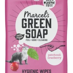 Marcel's Green Soap Cleaning Wipes - Hygiënische schoonmaakdoekjes - Patchouli & Cranberry - 60 stuks