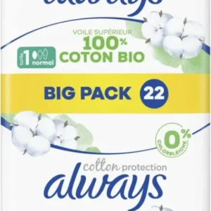 Always Cotton Protection Ultra Normal (maat 1) - Maandverband Met Vleugels- 22 stuks