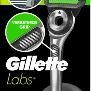 GilletteLabs Met Exfoliërende Strip Scheersysteem - 1 Handvat + 1 mesje + 1 magnetische houder + 1 reisetui -Verpakking beschadigd