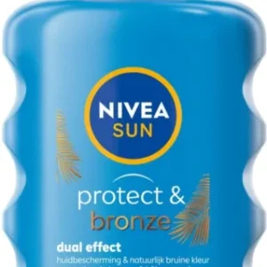 NIVEA SUN Protect & Bronze Zonnebrand Spray - SPF 50 - Zonnespray - Waterproof - Beschermt en stimuleert een bruine huid - Met pro-melanine extract - 200 ml - Beschadigde verpakking