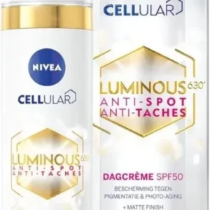 NIVEA Cellular Luminous Dagcrème Anti-Pigment SPF50 - Bescherming tegen Pigmentatie & Photo-aging - 40ml - Verpakking beschadigd