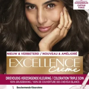 L'Oréal Paris Excellence Crème Donkerbruin 3 - Permanente Haarkleuring