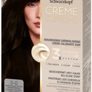 Schwarzkopf - CREME SUPREME 3-0 - Haarkleuring - Natuurlijk Extra Donkerbruin