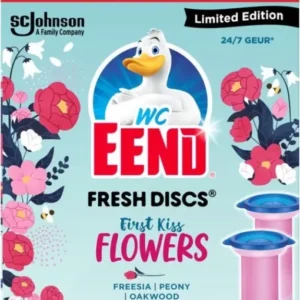 WC Eend Fresh Discs First Kiss Flowers 2 navullingen a 36 ml Verpakking beschadigd