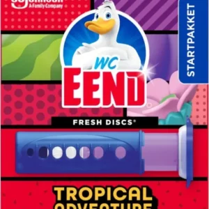 WC Eend Fresh Discs Houder Tropical Adventure starterspakket
