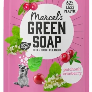 Marcel's Green Soap Wasverzachter Patchouli & Cranberry Navulling - 750 ml