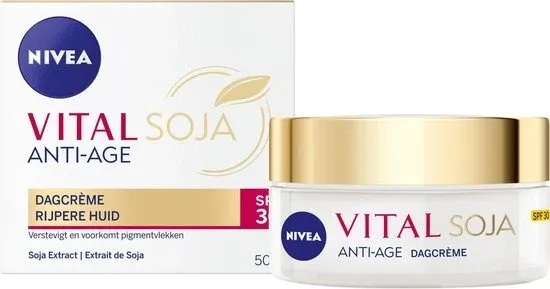 NIVEA VITAL Soja Anti-Age Beschermende Dagcrème SPF30 - 50 ml - Verpakking beschadigd