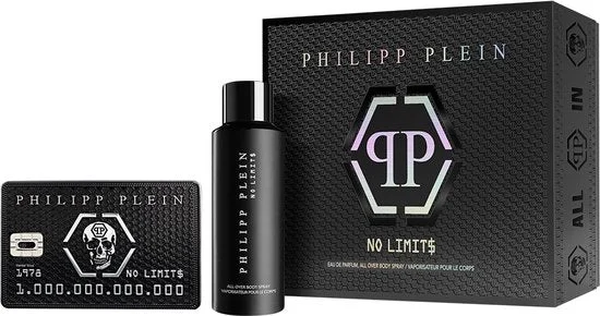 Philipp Plein No Limits parfum Giftset voor heren - 90 ml eau de parfum + 150 ml bodyspray - cadeauset voor heren