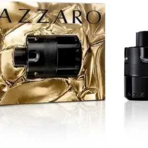 Azzaro The Most Wanted Eau de Parfum Intense Geschenkset - Fougère, Houtachtig Amber Parfum voor Mannen - 50ml & 10ml - Beschadigde verpakking