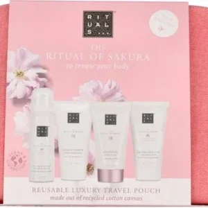 The Ritual of Sakura Travel Giftset - 4 stuks met reisetui - 260 ml - Verpakking beschadigd, vlekken op het etui