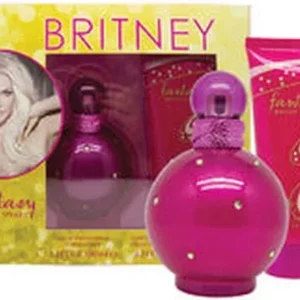 Britney Spears Fantasy Women 2pc Gift Set - 3.4oz Edp + 3.4oz Body Souflle- Verpakking beschadigd