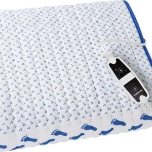 Inventum HN1312V elektrische onderdeken 150x80 cm - Fleece/Katoen - Wit/Blauw - Verpakking beschadigd
