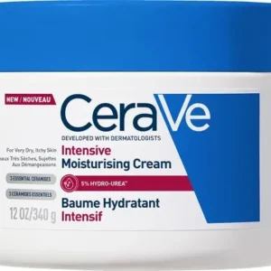 CeraVe Intensief Hydraterende Crème - Voor een droge tot zeer droge huid - Met 3 essentiële ceramiden en Hydro-Urea Complex - 340g