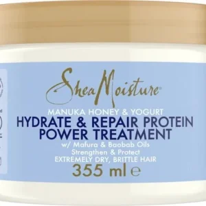 SheaMoisture Protein Power Treatment - Manuka Honey & Yogurt - zonder siliconen en sulfaten - 355 ml