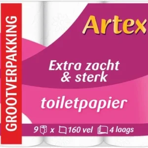 Artex Zacht & Sterk toiletpapier - 4-laags wc papier - 9 rollen