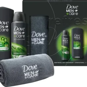 Dove Men + Care Extra Fresh giftset met handdoek - Verpakking beschadigd