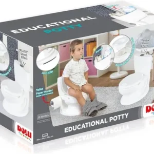 Dolu Educatief Kinder Toilet met Geluid - Wit - toilettrainer - Verpakking beschadigd
