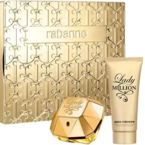 Paco Rabanne Lady Million Giftset - 80 ml eau de parfum spray + 10 ml eau de parfum spray + 100 ml bodylotion - cadeauset voor dames