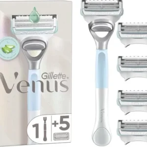 Gillette Venus + Satin Care Scheersysteem en 5 Scheermesjes - Voor Huid En Schaamhaar - Verpakking beschadigd