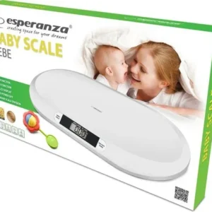 Esperanza EBS019 Babyweegschaal – Digitale weegschaal baby en peuter – Dierenweegschaal – Tot 20 kg