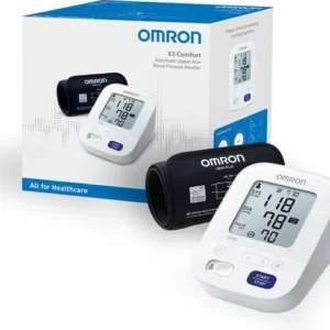 OMRON X3 Comfort Bloeddrukmeter Bovenarm - Aanbevolen door Hartstichting - Blood Pressure Monitor met Hartslagmeter – Onregelmatige Hartslag - 22 tot 42 cm Manchet - Verpakking beschadigd