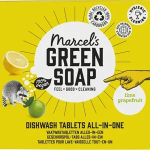 Marcel's Green Soap Vaatwastabletten Grapefruit & Limoen - 24 stuks - Verpakking beschadigd