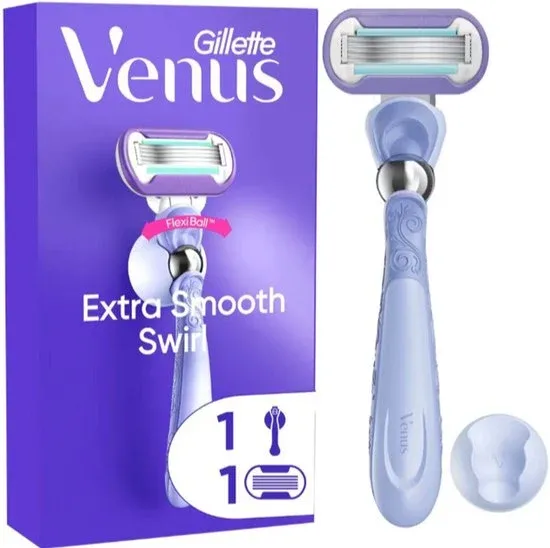Gillette Venus Extra Smooth Swirl Scheersysteem - 1 Handvat + 1 Scheermesje- beschadigde verpakking
