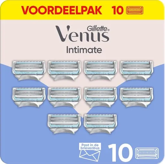 Gillette Venus Intimate voor de intieme zone - 10 Scheermesjes- beschadigde verpakking