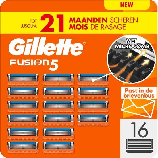 Gillette Fusion5 Scheermesjes voor Mannen - 16 stuks - Verpakking beschadigd