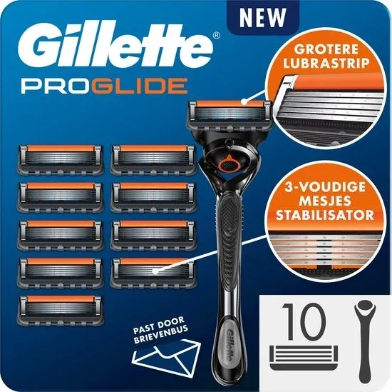 Gillette Proglide - 1 Scheermes Voor Mannen - 10 Scheermesjes Beschadigde Verpakking
