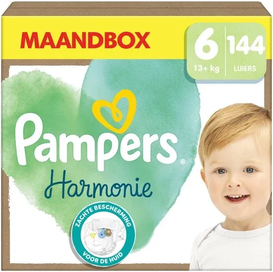Pampers Harmonie Luiers - Maat 6 (13kg+) - 144 Luiers