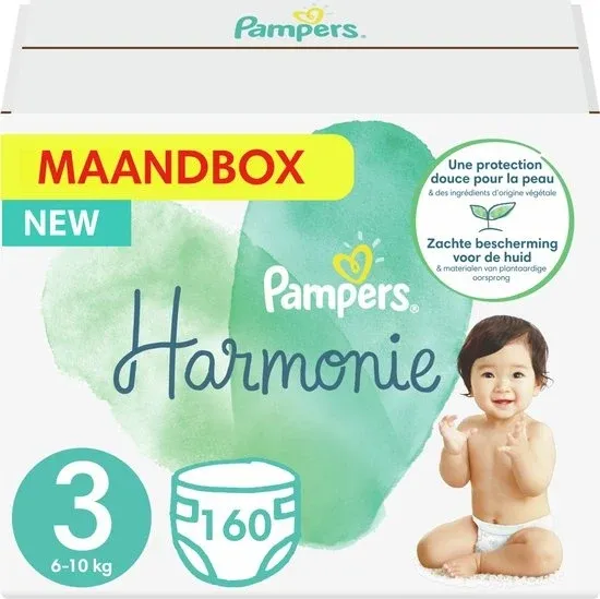 Pampers Harmonie / Pure Maat 3 (6-10kg) 160 Luiers