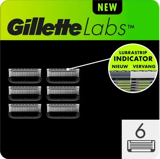 GilletteLabs Scheermesjes - 6 stuks- Verpakking beschadigd