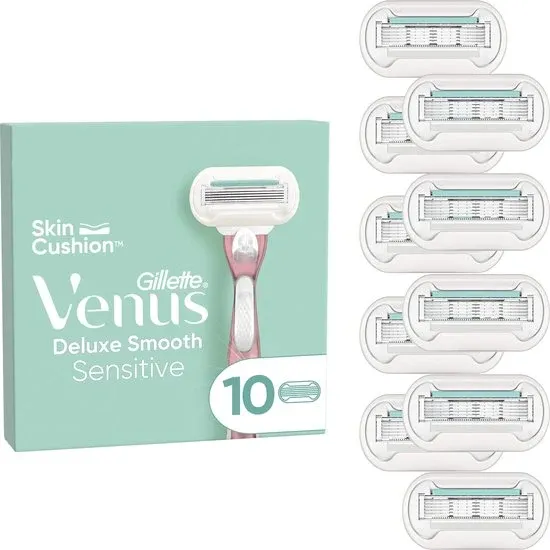Gillette Venus Scheermesjes Deluxe Smooth Sensitive - 10 Navulmesjes - Verpakking beschadigd