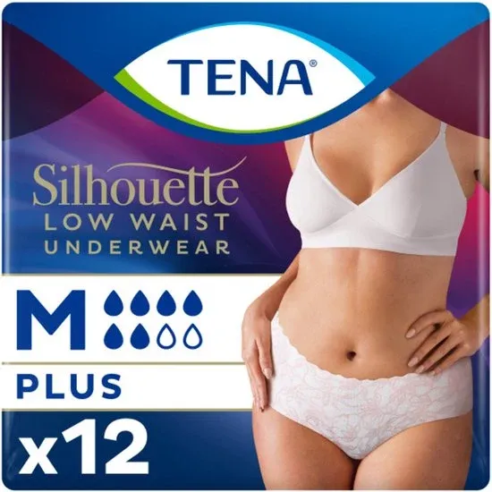 TENA Silhouette Plus M- lage taille - wit - 12 stuks
