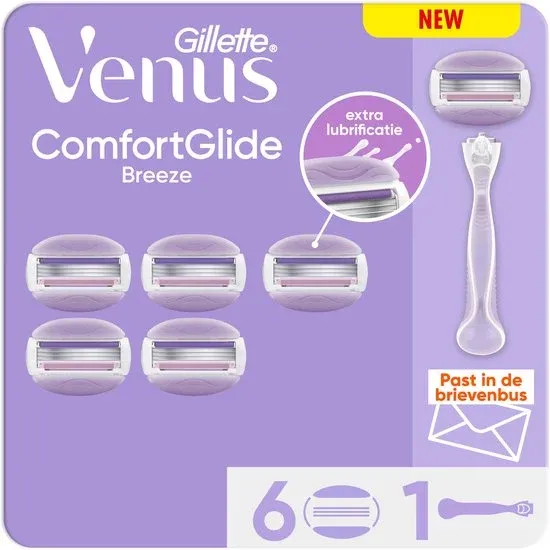Gillette Venus Comfortglide Breeze - 1 Scheermes - 6 Scheermesjes - Verpakking beschadigd