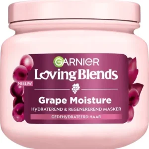 Garnier Loving Blends Grape Moisture Masker – Intensieve voeding en glans – Voor gedehydrateerd haar - 340ml
