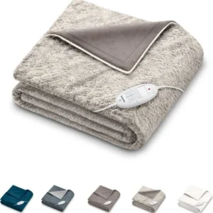 Beurer HD 75 Nordic Warmtedeken - Test: zeer goed - 180 x 130 cm - 6 Warmtestanden - Luxe elektrische bovendeken - Taupe