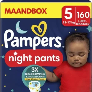 Pampers Night Pants - Maat 5 (12kg-17kg) - 160 luierbroekjes - Verpakking beschadigd