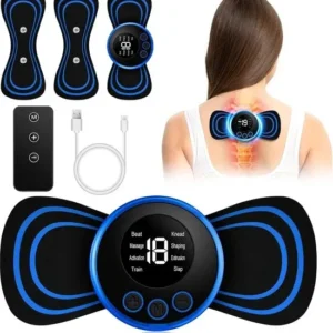 EMS Massagegerät Nacken Schulter - Mini Elektrisch Tragbar 8 Modi
