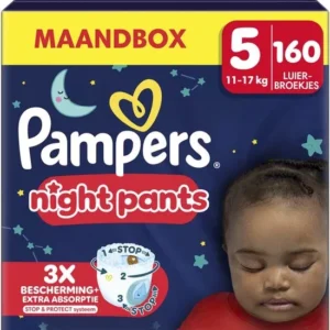 Pampers Night Pants - Maat 5 (12kg-17kg) - 160 luierbroekjes - Maandbox