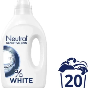 Neutral - Vloeibaar Wasmiddel - Witte Was - 1 Liter - 20 wasbeurten - etiket beschadigd