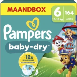 Pampers Baby-Dry - Paw Patrol-editie - Maat 6 (13kg-18kg) - 164 Luiers