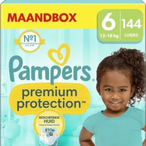 Pampers Premium Protection - Maat 6 (13kg-18kg) - 144 Luiers