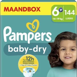Pampers Baby-Dry Luiers - Maat 6+ (14kg-19kg) - 144 Luiers
