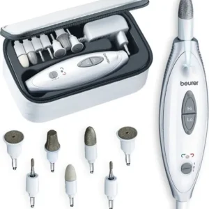 Beurer MP 41 Elektrische nagelvijl – Nagelfrees – Elektrisch manicure en pedicure apparaat - 7 Opzetstukken – LED licht - Beschermkap - Verpakking beschadigd