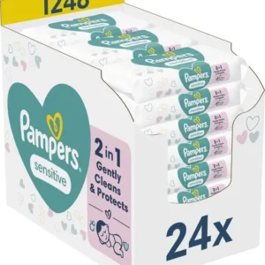 Pampers Sensitive Billendoekjes - 0% plastic - 24 pakken - 1248 Babydoekjes