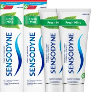 Sensodyne Fresh Mint – Tandpasta – Gevoelige tanden – Duo Pack – 2 x 75 ml - Verpakking beschadigd